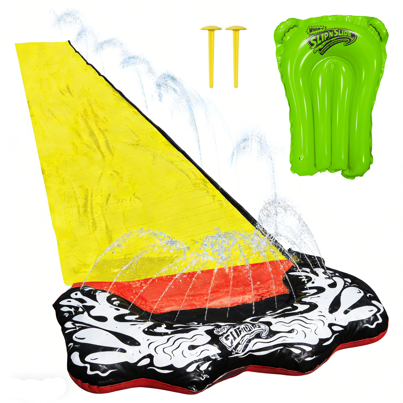 Wham-O Slip N Slide 16ft Water Slide with Inflatable Boogie Board for Kids, Ages 5–12 — Outdoor Backyard Waterslide