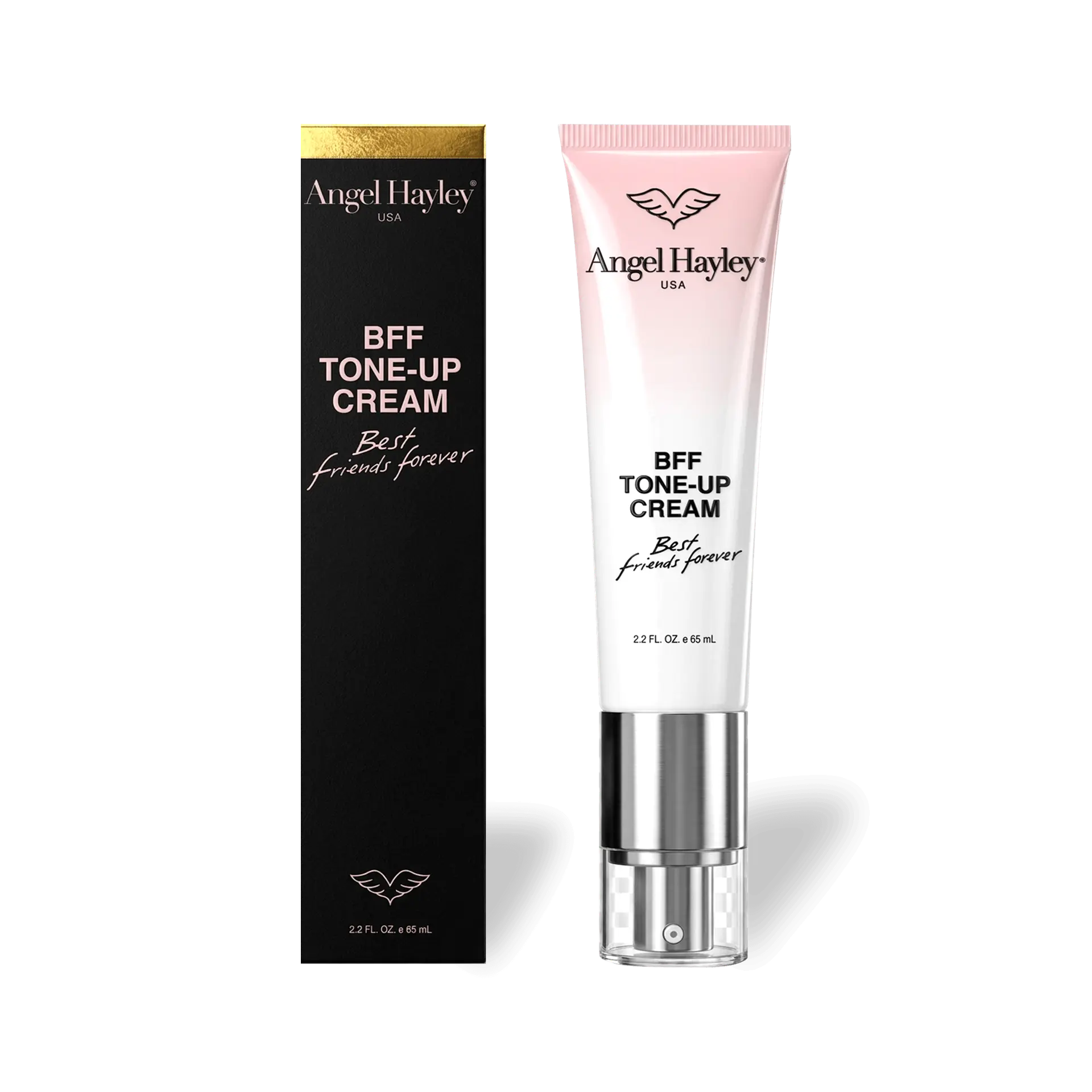 Angel Hayley BFF Tone-Up Cream 65ml – Instant Brightening, Natural No-Makeup Look, Lightweight Hydrating Coverage