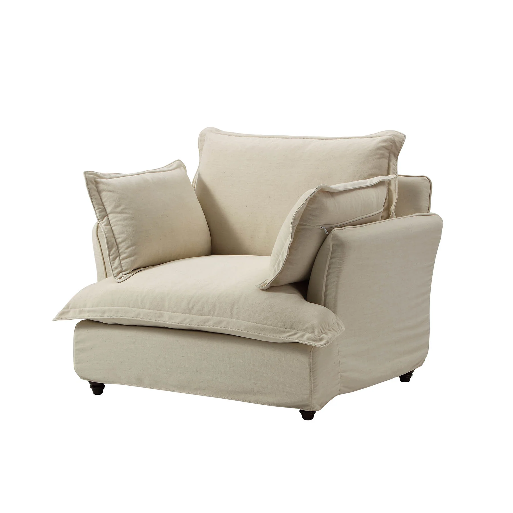 Moorizon Classic Comfort 44½" Wide Deep-Seat High-Back Fabric Lounge Chair, Down, Polyfiber & High-Resilience Foam Cushion, for Living Room, Bedroom, Reading Corner, Apartment & Hotel Spaces detail image 1