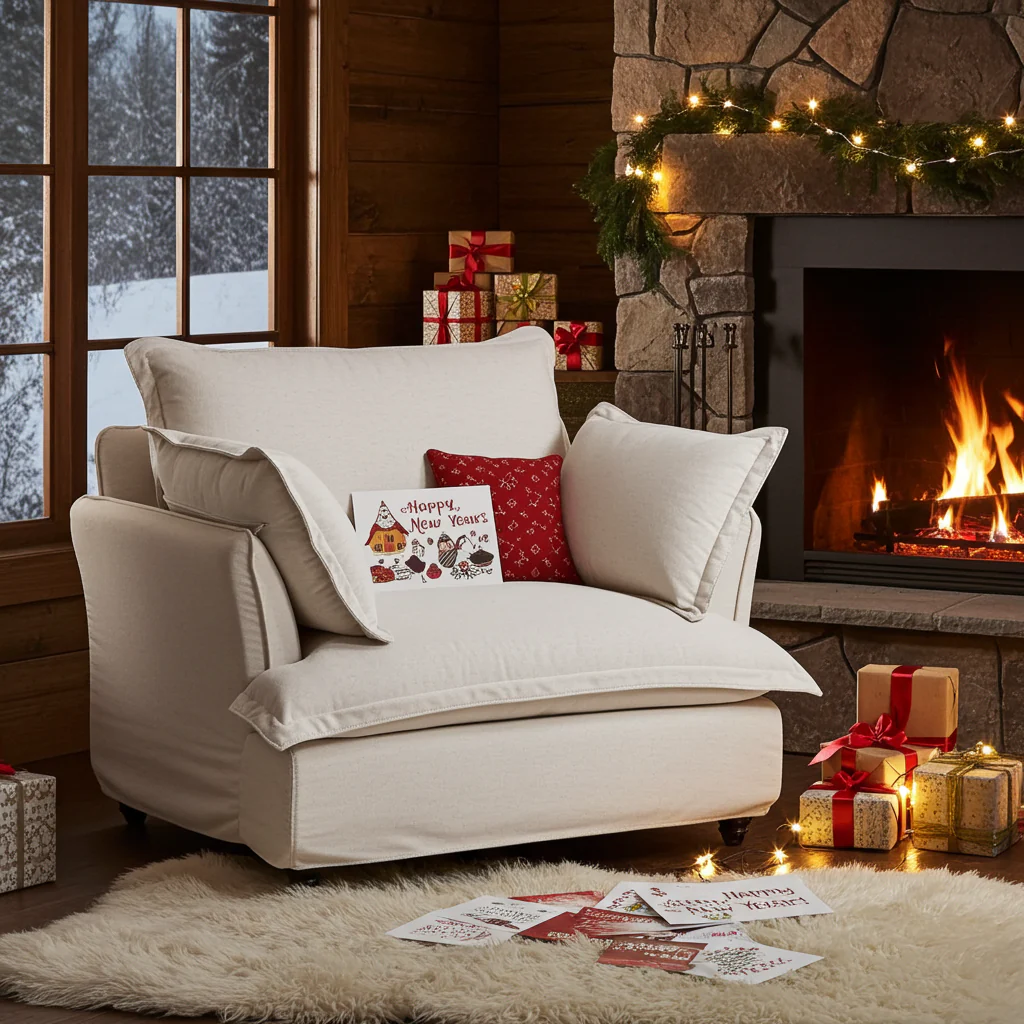 Moorizon Classic Comfort 44½" Wide Deep-Seat High-Back Fabric Lounge Chair, Down, Polyfiber & High-Resilience Foam Cushion, for Living Room, Bedroom, Reading Corner, Apartment & Hotel Spaces detail image 6