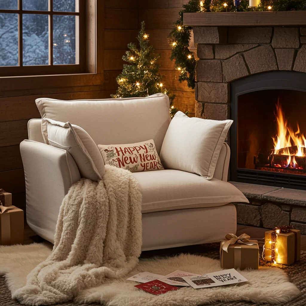 Moorizon Classic Comfort 44½" Wide Deep-Seat High-Back Fabric Lounge Chair, Down, Polyfiber & High-Resilience Foam Cushion, for Living Room, Bedroom, Reading Corner, Apartment & Hotel Spaces detail image 7