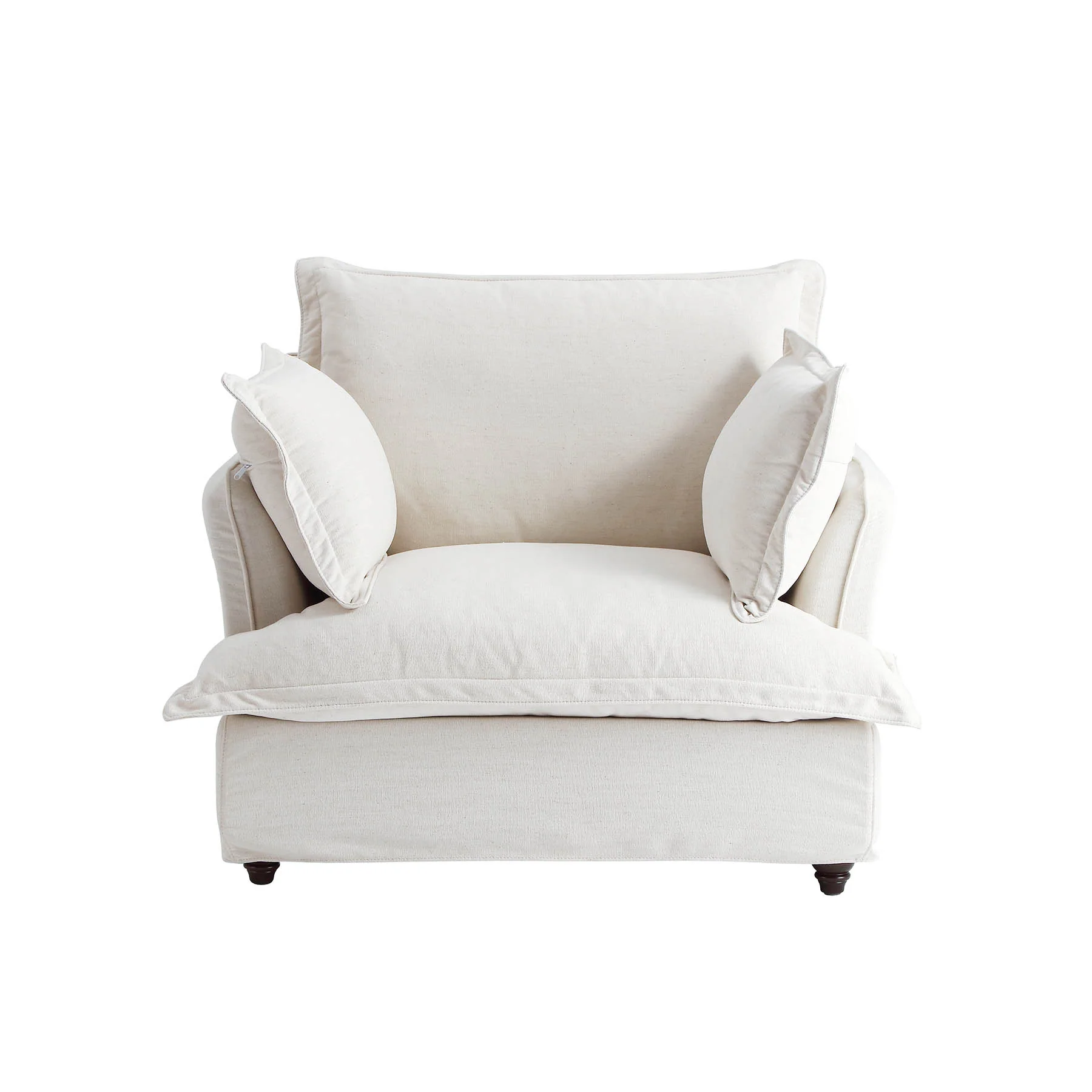Moorizon Classic Comfort 44½" Wide Deep-Seat High-Back Fabric Lounge Chair, Down, Polyfiber & High-Resilience Foam Cushion, for Living Room, Bedroom, Reading Corner, Apartment & Hotel Spaces