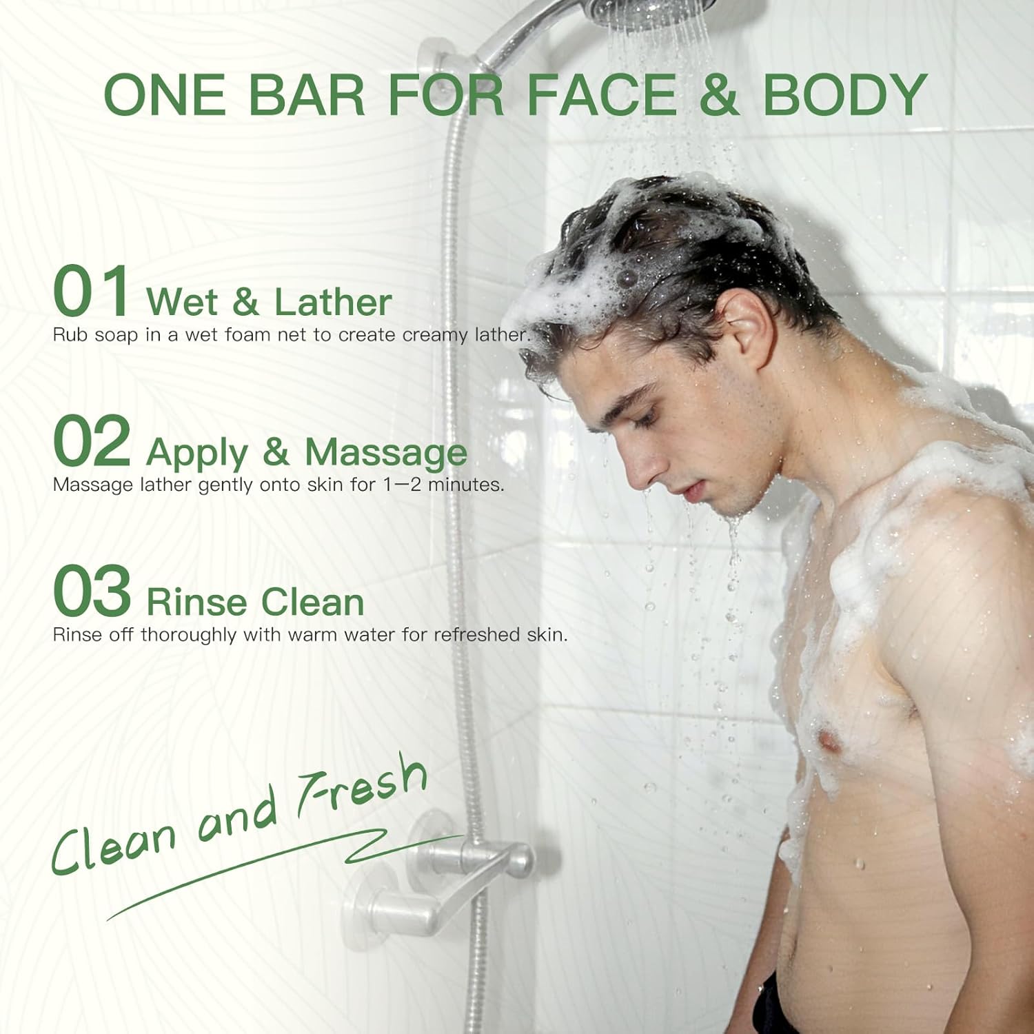 Qualilife Tea Tree Soap, Tea Tree Soap Bar for Face & Body, Antifungal Soap with Tea Tree Oil, Antibacterial Bar Soap for Fungus, Ringworm, Acne, Pack of 3 detail image 6