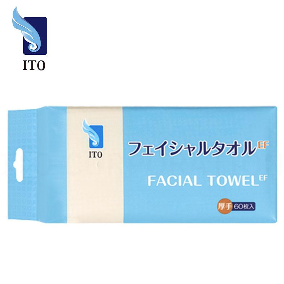 ITO Toallitas Suaves Desechables, Pañuelos Faciales Extraíbles, Uso Seco y Húmedo, 60 unidades