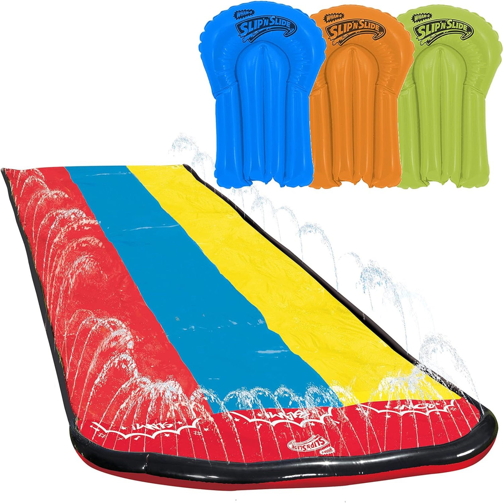 Wham-O Slip N Slide Triple — 3-Lane Backyard Water Slide with 3 Boogie Boards detail image 1