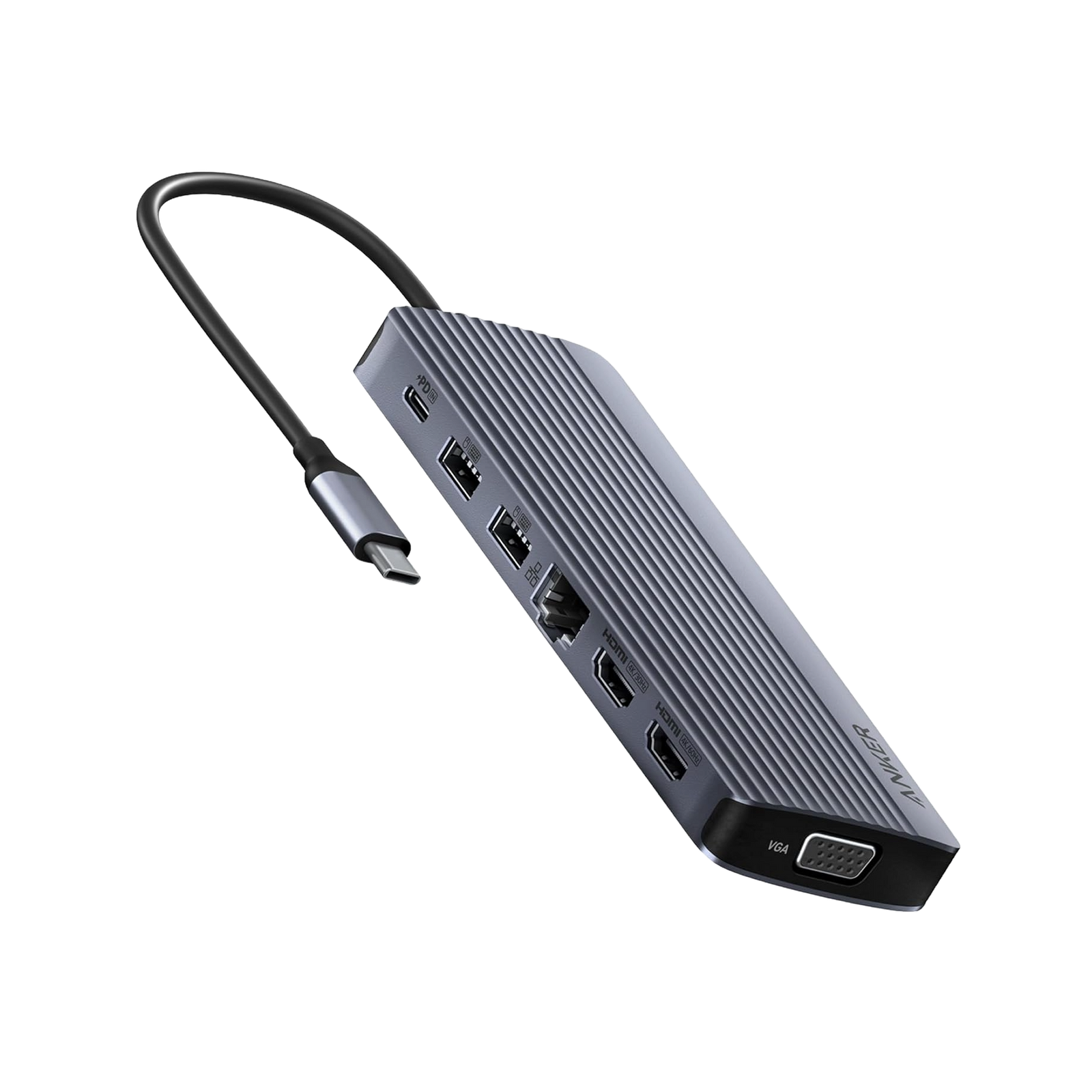 Anker 14-in-1 USB-C Hub, Triple Display & 80W Charging, Usb-C Hub with 80W, 14-in-1, for MacBook, USB-C Laptops, Displays, Office Use