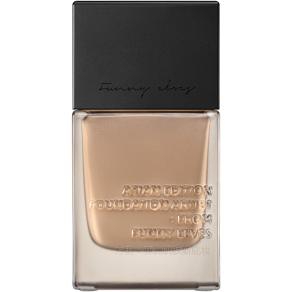 Funny Elves Hydrating Long-Wear Foundation — Moisturizing, Non-Cakey, Ideal for Dry Skin, Natural Shade