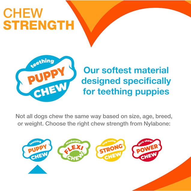 Nylabone Puppy Teething Pacifier Chew Toy (Small) Bacon Flavor | Soft Material + Massage Nubs | Soothes Teething Gum Discomfort | For Small Puppies Up to 25 lbs | Redirects Destructive Chewing at Home | Vet Recommended detail image 3