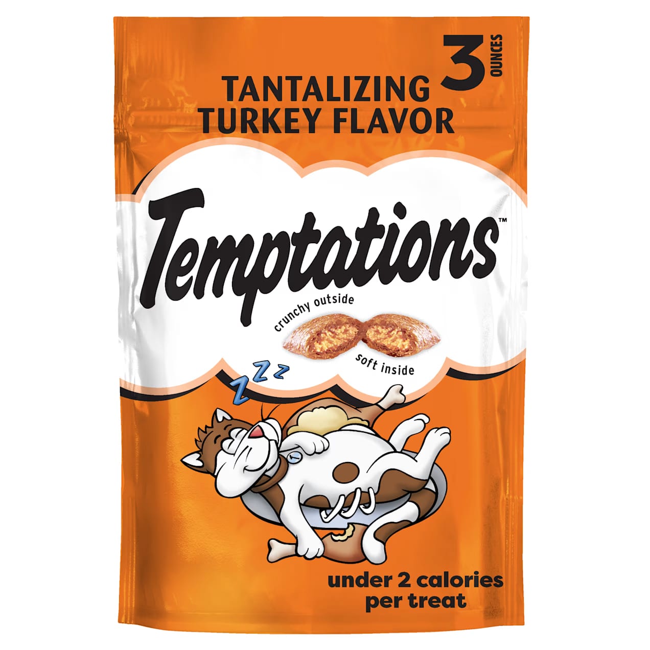 Temptations Classic Turkey Flavor Cat Treats — Crunchy Outside, Soft Inside, Made with Carefully Selected Turkey, Perfect for Daily Rewards & Interactive Bonding