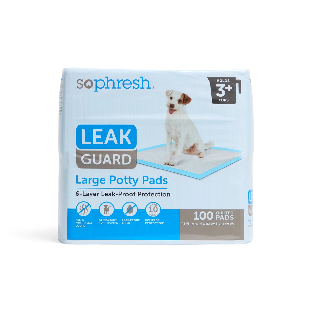 SoPhreshned Pee Pads for Backflow, Leak-Proof Bottom to Protect Floors, Ideal for Puppy Training & Medium/Large Dogs, Home Cleaning Essential, Official Genuine Product