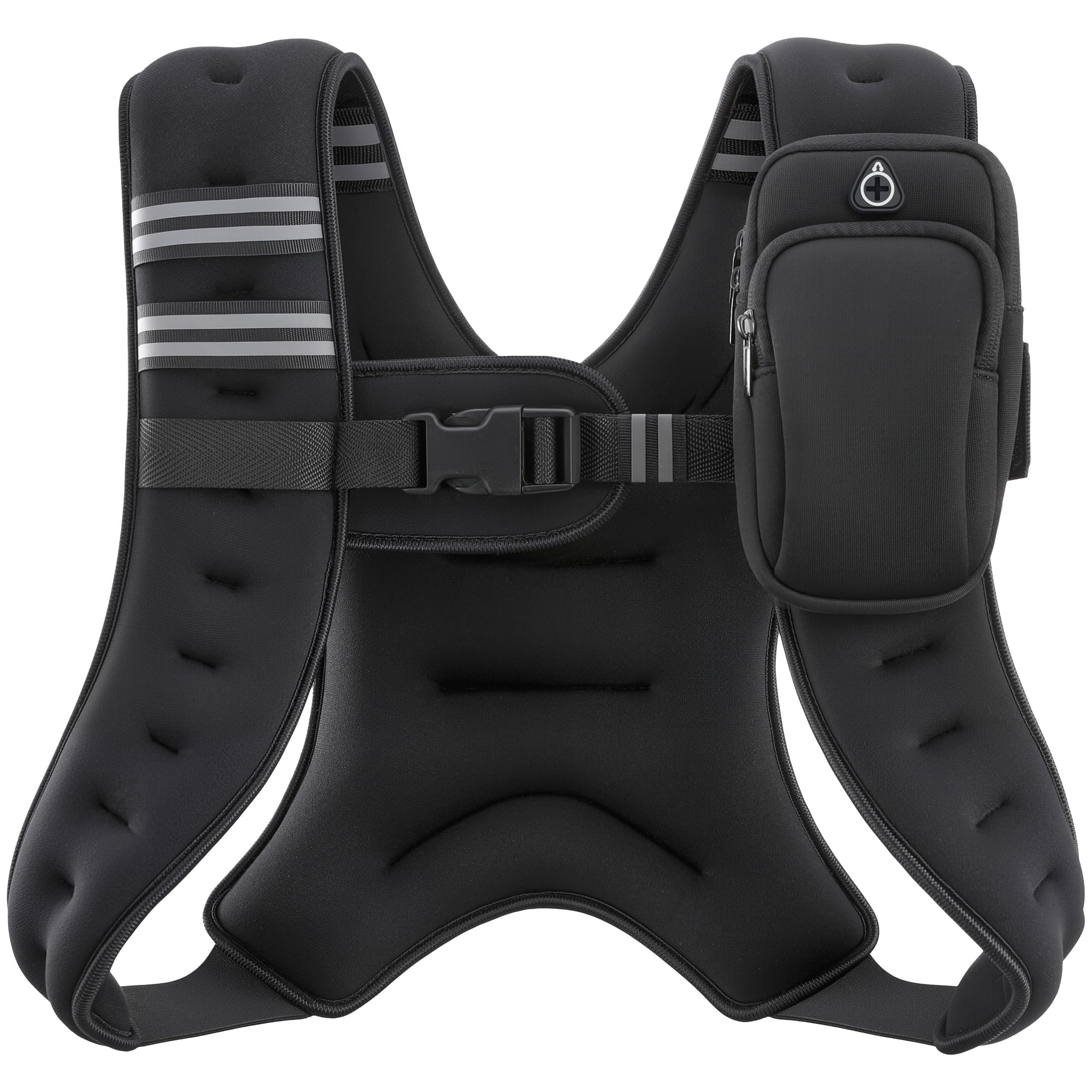 ZELUS Weighted Vest — Adjustable 6/8/12/16/20/25/30 lb with Reflective Stripe and Storage Pockets
