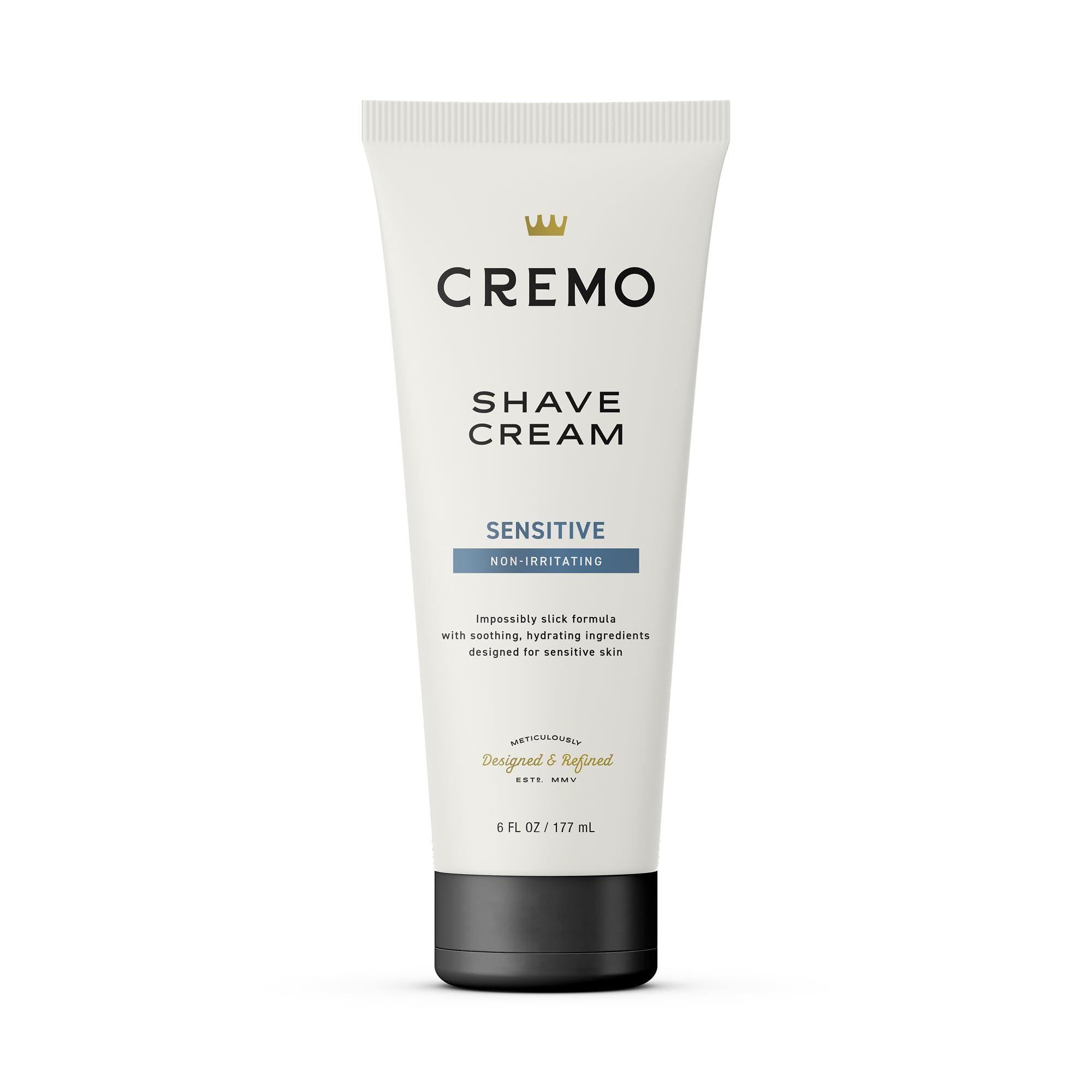 Cremo Sensitive Shave Cream for Men, Ultra-Slick, Soothes Sensitive Skin, 6 fl oz