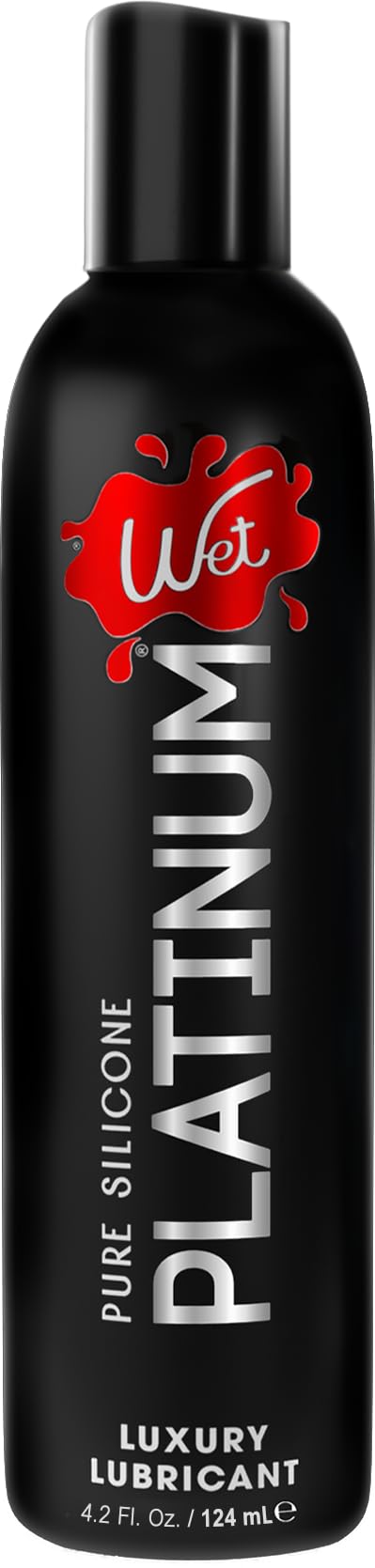 Wet Platinum Silicone-Based Personal Lubricant, Ultra Smooth & Long-Lasting, Hypoallergenic, Waterproof - 4. 2 fl oz