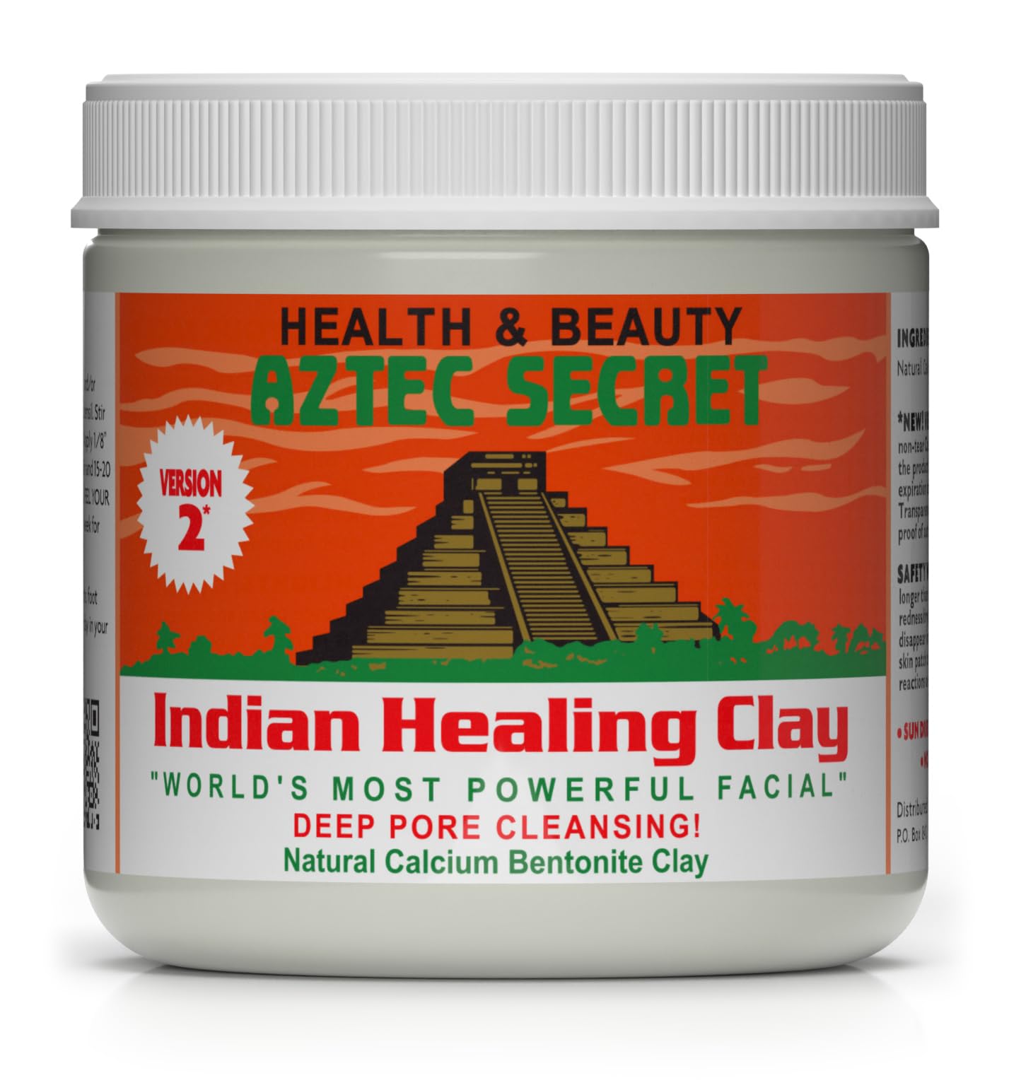 Aztec Secret Indian Healing Clay, 16 oz — 100% Natural Calcium Bentonite Clay (New Version 2)