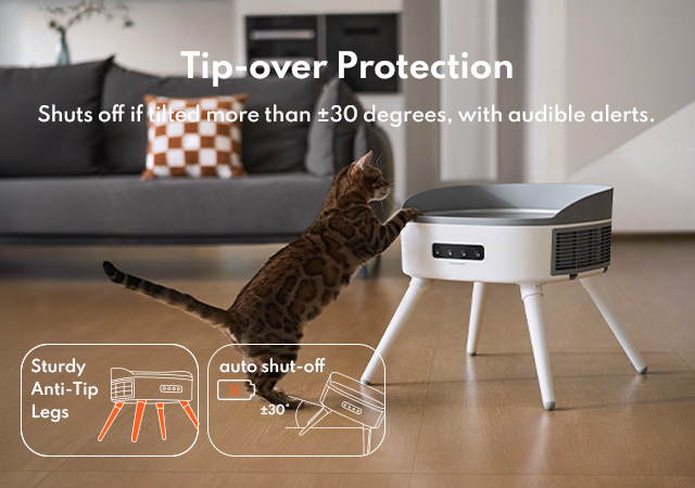 Homerunpet PH20 Pet Space Heater | Smart Constant-Temperature, Low-Noise Warmer for Cats & Dogs detail image 8