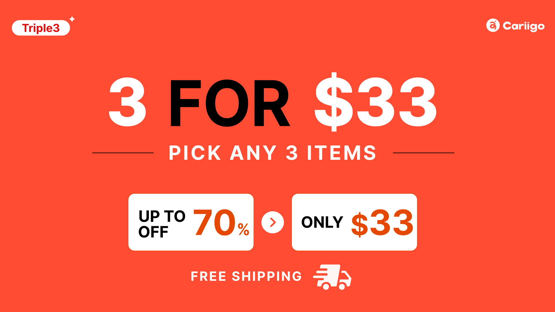 Triple 3 (3 for $33)