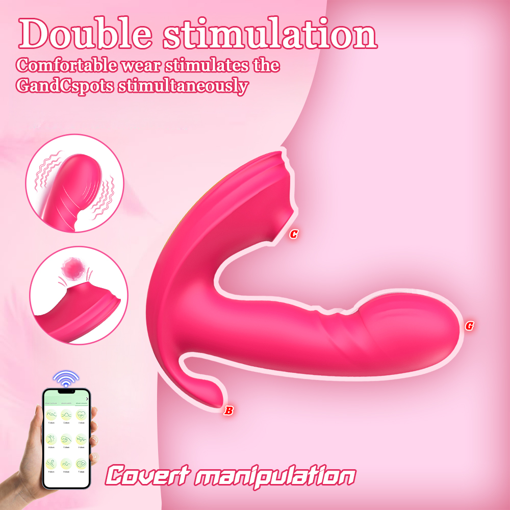 Wearable App-Controlled Dual-Stimulation Vibrator for Women — 9 Vibration Modes, Curved Ergonomic Design, Private Use or Remote Partner Control detail image 2