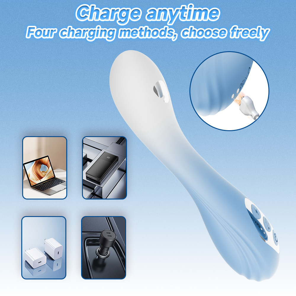 Dual-Mode Electro-Pulse & Vibration Personal Massager — 10 Vibration Levels, Metal Sensing Contact, Long Ergonomic Handle, USB Rechargeable, Splash-Resistant detail image 4