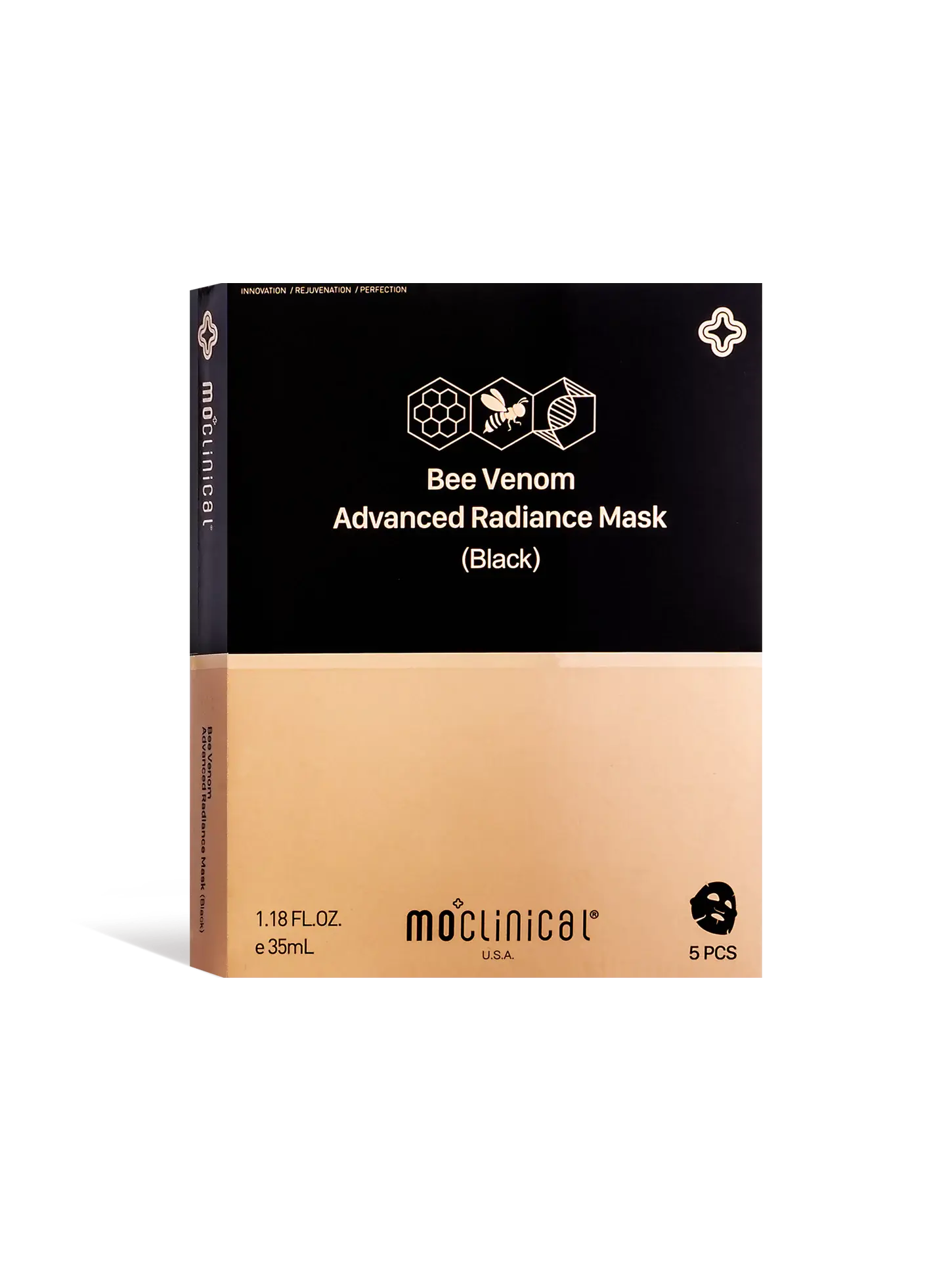 moclinical Bee Venom Advanced Radiance Mask (Black) 5 PCS, 35mL – Deep Repair, Brightening, Firming, Anti-Wrinkle, Suitable for All Skin Types detail image 6