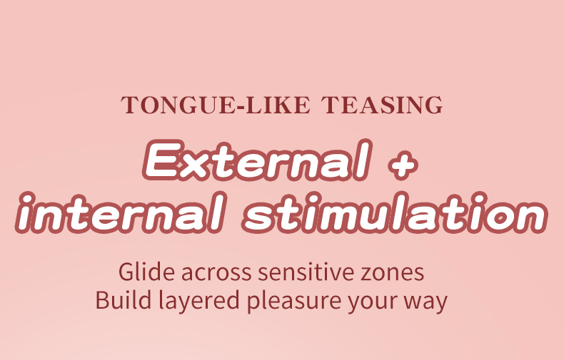 LILO Dual-Head Tongue-Simulating Vibrating Massager for Women — External Licking + Internal Vibration, 12 Lick Modes & 12 Vibration Modes, Magnetic Portable Case, USB-C Rechargeable, Pink detail image 5