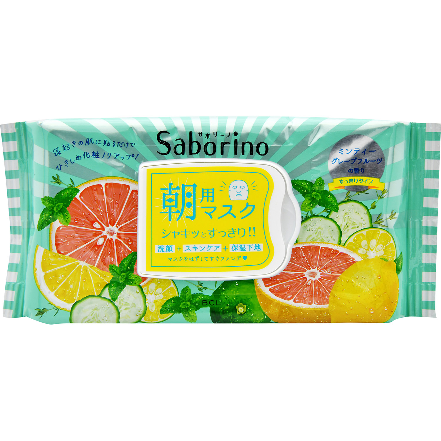 BCL Saborino Morning Face Mask Refreshing Type 32 Sheets detail image 1