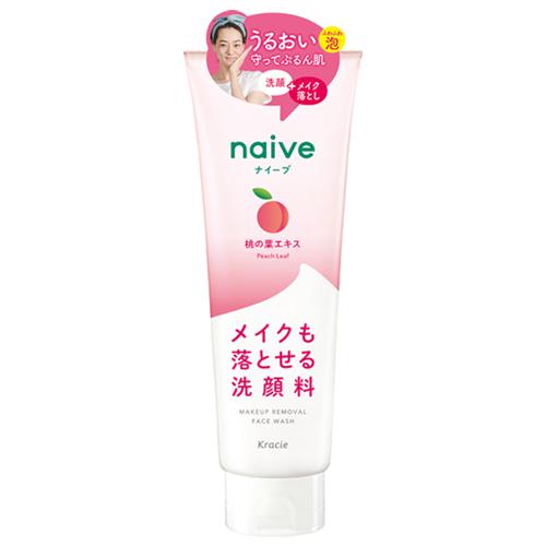 KRACIE Naive Peach Leaf Extract Makeup Remover & Facial Cleanser 200g detail image 1