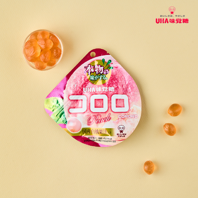 UHA Kororo White Peach Juice Gummy Candy 40g detail image 5