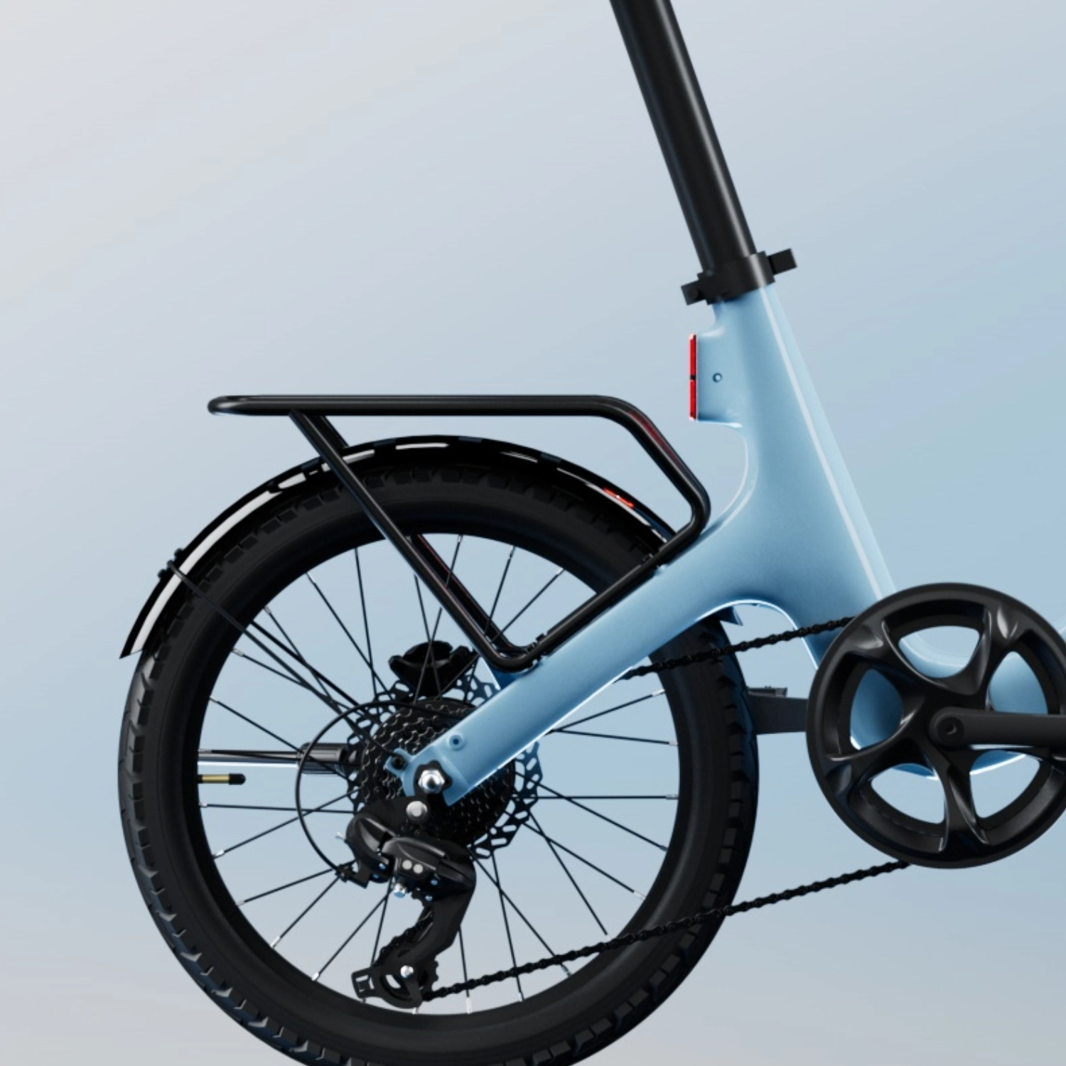 Urtopia Fold ST Rear Rack, High-Strength Cargo Rack, 33 lbs Load Capacity, Perfect Fit for Folding E-Bike, Maintains Balance & Aesthetics detail image 1