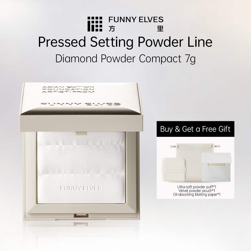 Funny Elves Invisible Transparent Setting Powder T00|Oil-Control, Blur-Finishing Loose Powder — Lightweight, Sheer Finish detail image 1