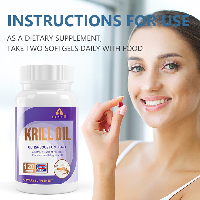 AUSALLI Premium Antarctic Krill Oil Softgels — High-Concentration Omega-3 · 120 Softgels per Bottle · Great Value | Only 2 Daily | 60-Day Supply detail image 4