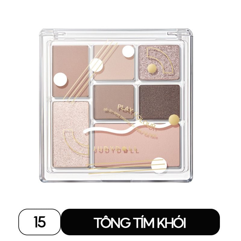 JUDYDOLL Judydoll Playful 7-Color Eyeshadow Palette #15 Pink Taro Gray Brown 8.5g detail image 8
