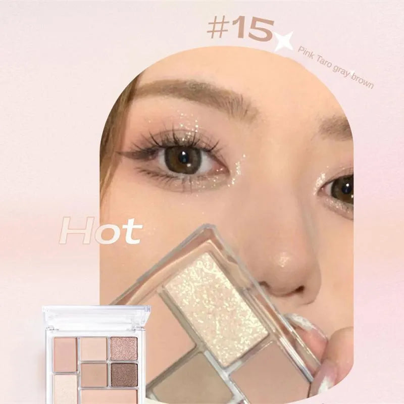 JUDYDOLL Judydoll Playful 7-Color Eyeshadow Palette #15 Pink Taro Gray Brown 8.5g detail image 2