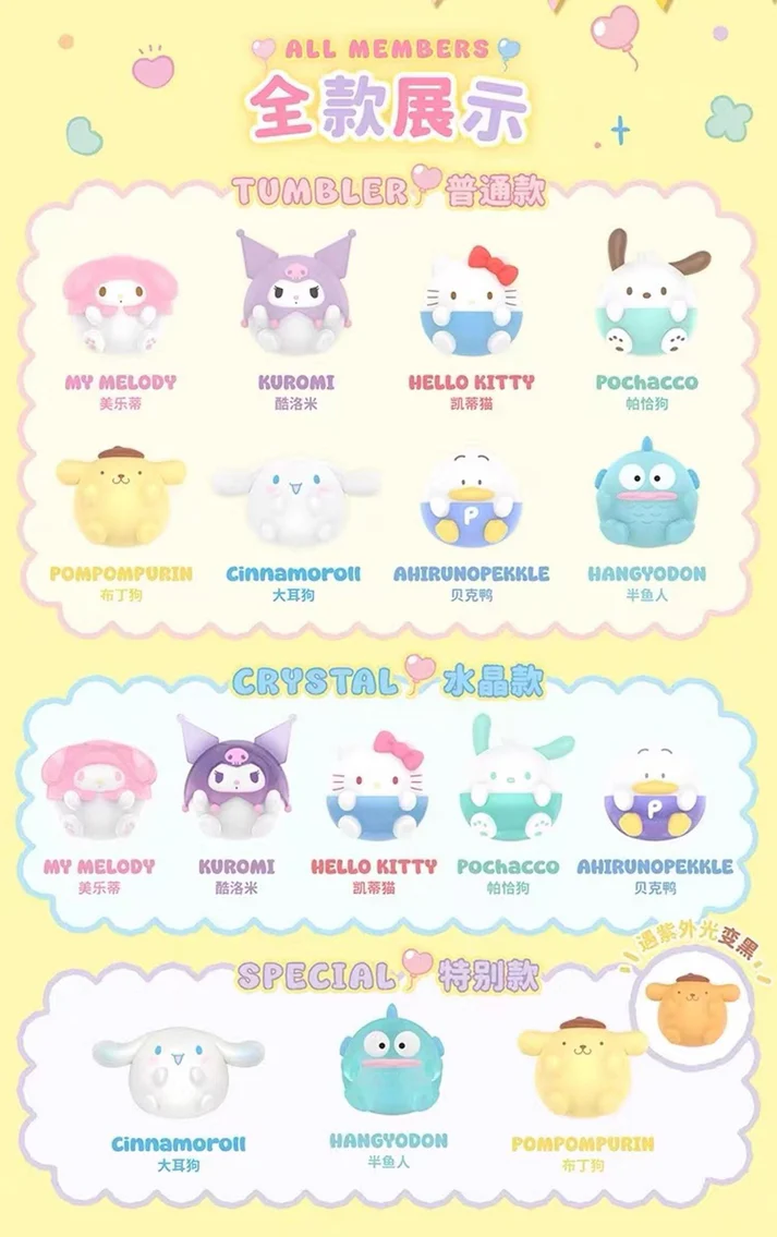 TOP TOY Sanrio Roundy Mini Figure Blind Bag — 3 Random PVC Figures per Bag, 5cm, 16 Designs detail image 2
