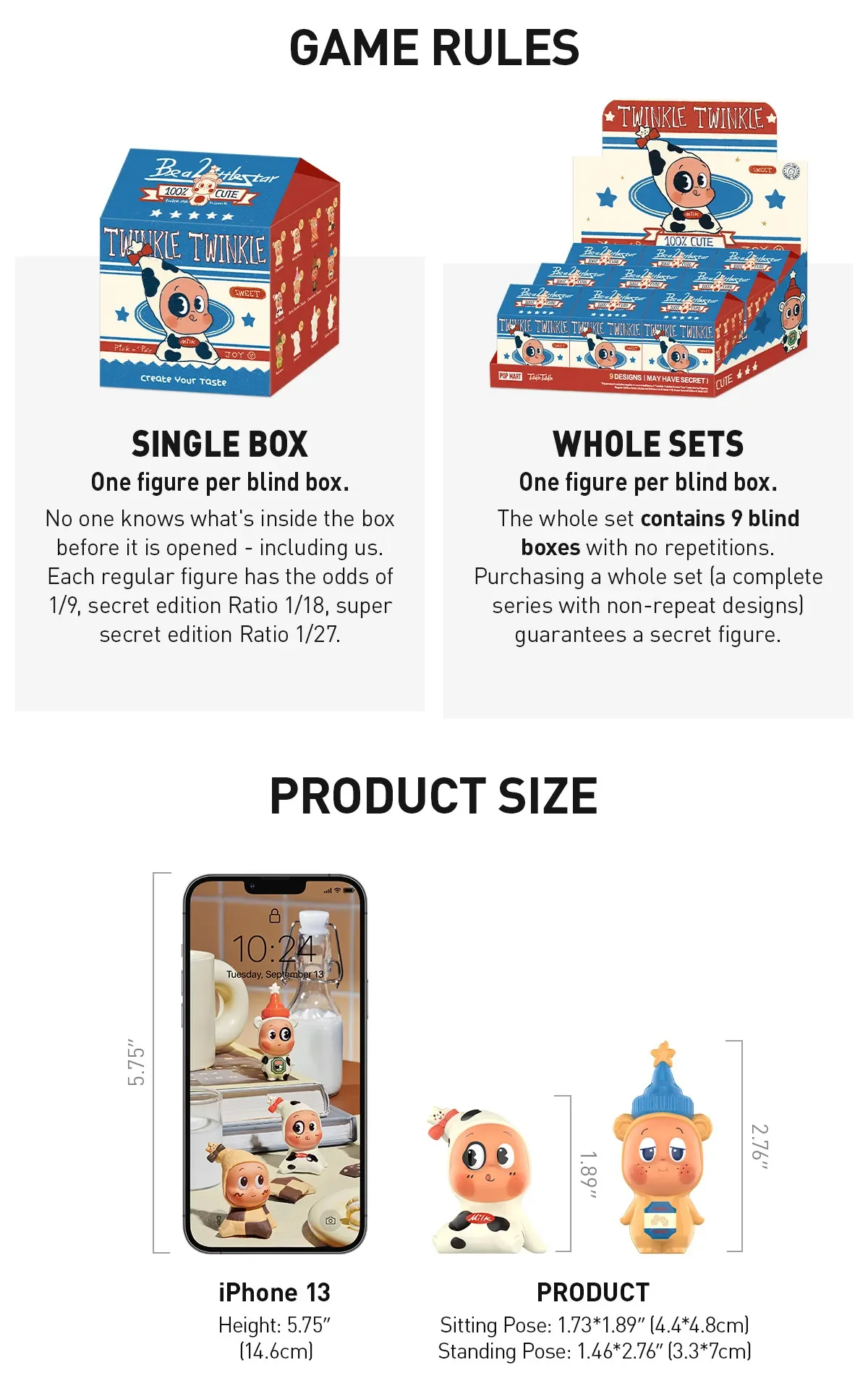 POP MART Twinkle Twinkle Create Your Taste A Series PVC Blind Box Figure ~4.8cm — 9 Regular + 3 Hidden detail image 6