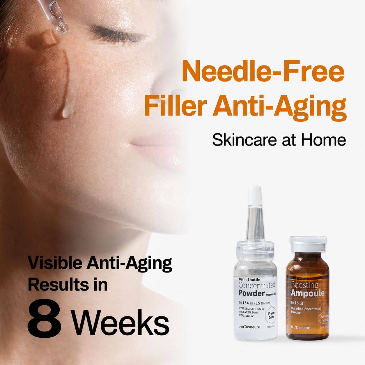JEU'DEMEURE DermiShuttle Lifting Set — Anti-Aging Serum for Firmer, Smoother Skin, Collagen + Peptides Hydration (8-Week Treatment) detail image 1