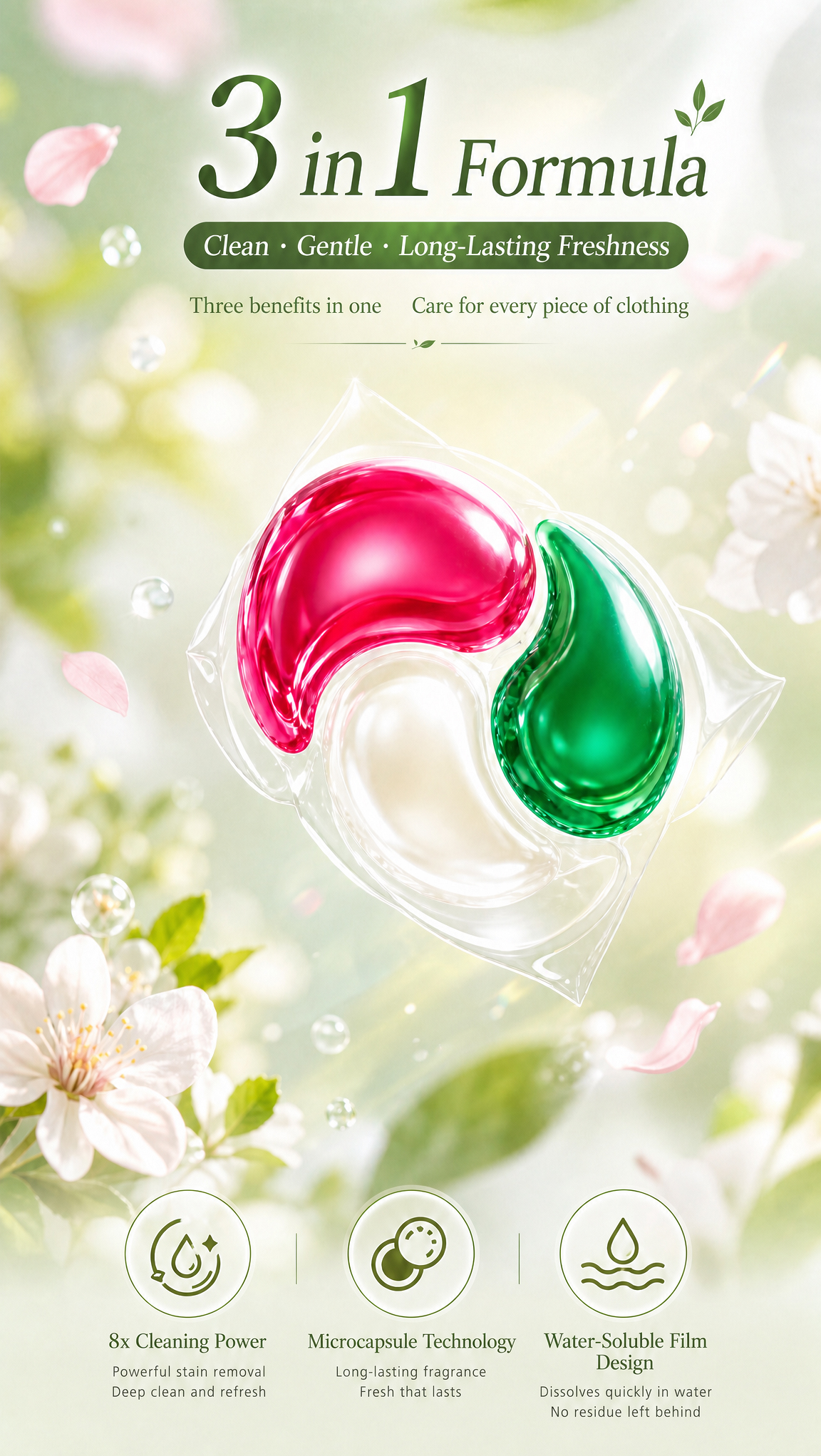 Demonlisa 8x Ultra-Concentrated 3D Laundry Pods (20g × 88pcs) detail image 3
