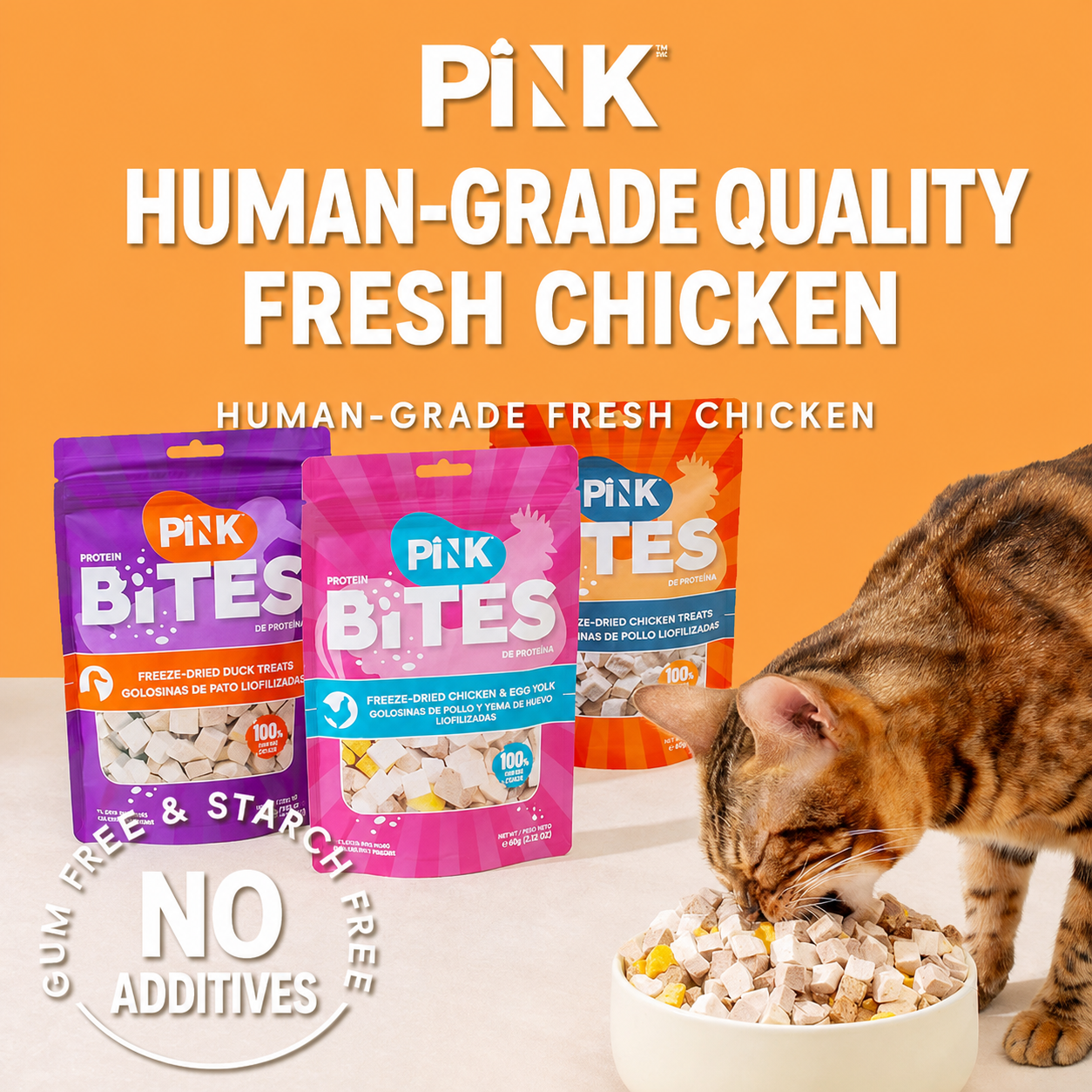 PINK MOMENTS 100% Freeze-Dried Chicken Chunks for Cats & Dogs 60g | Meal Topper, Training Reward, Snack detail image 3