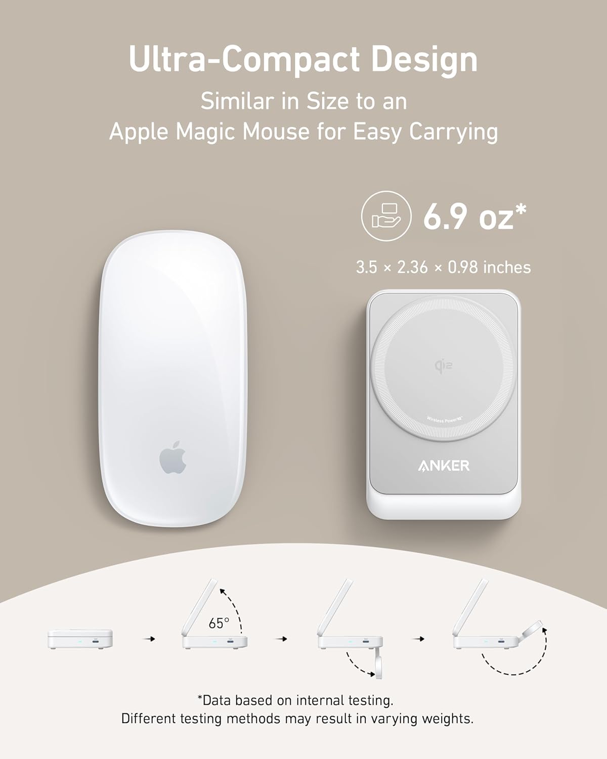 Anker MagGo Foldable 3-in-1 Qi2 Wireless Charging Stand — Compatible with iPhone / AirPods / Apple Watch, Desktop & Travel Friendly detail image 5