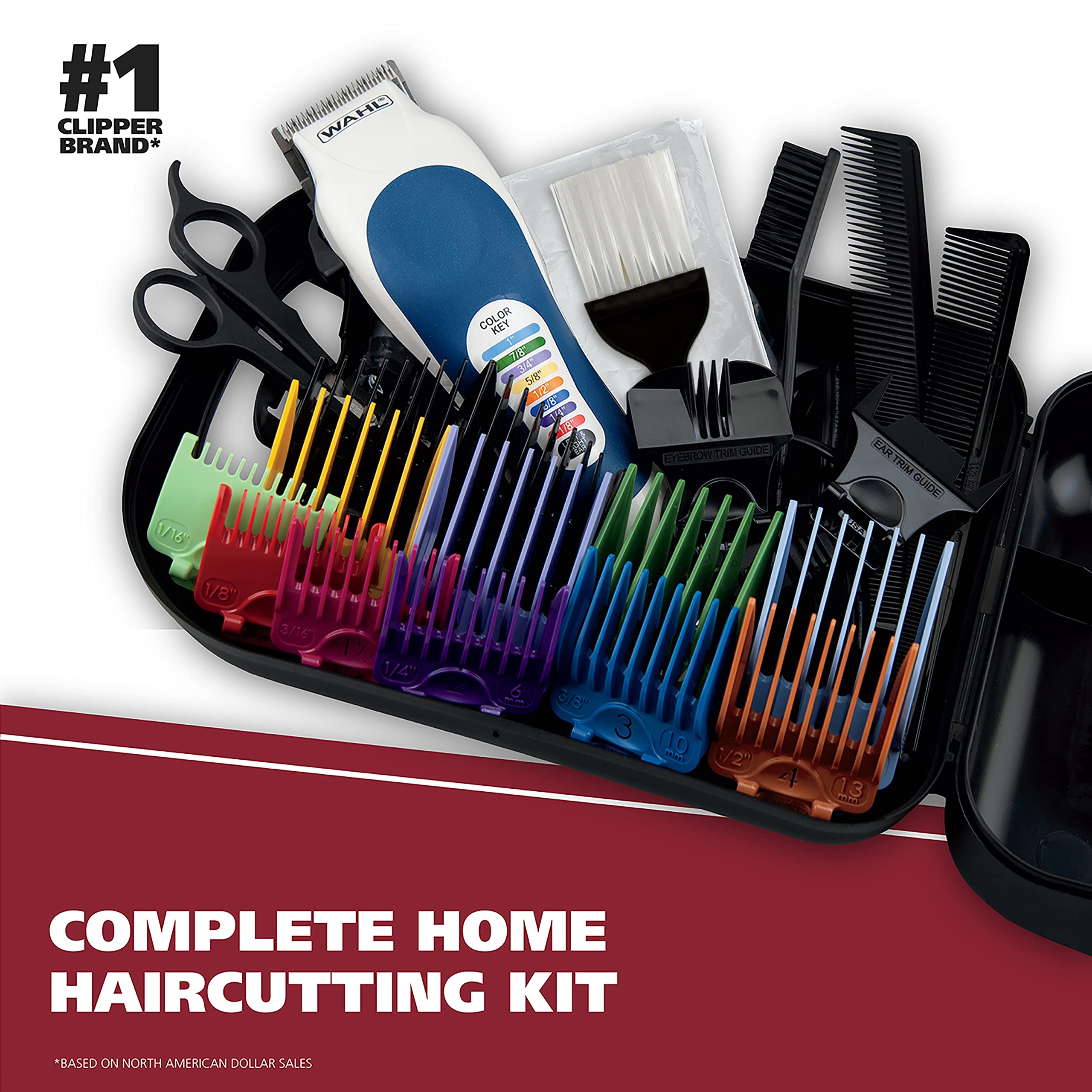 Kit de Corte de Pelo Wahl Color Pro Complete de EE. UU. con Peines Guía Codificados por Color - Cortapelos con Cable para Corte y Aseo de Hombres, Mujeres y Niños - Modelo 3029694 detail image 2