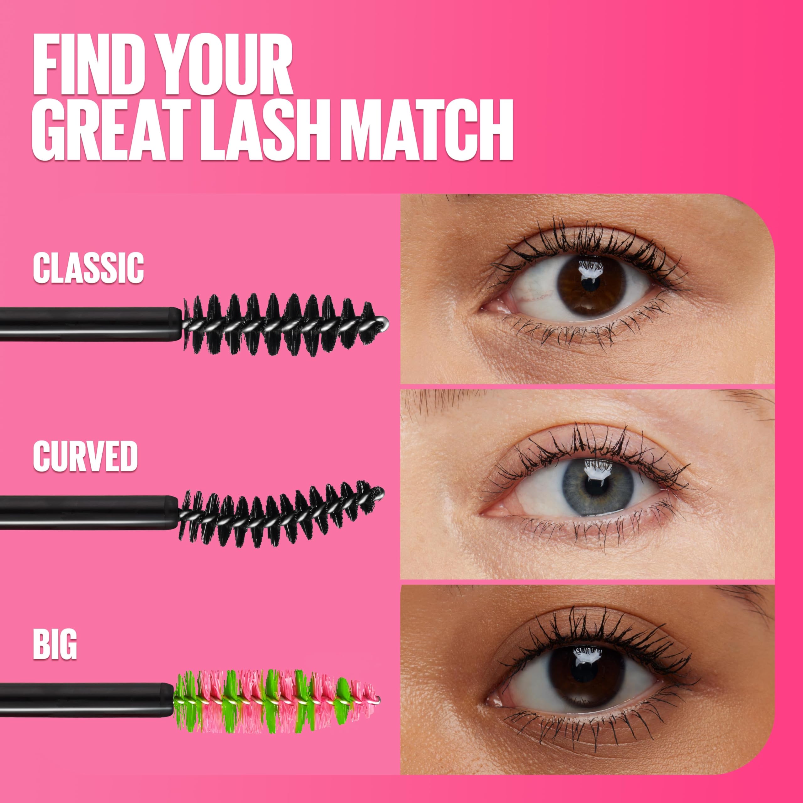 Maybelline Great Lash Washable Mascara Makeup, Volumizing Lash-Doubling Formula That Conditions As It Thickens, Blackest Black, 1 Count detail image 6