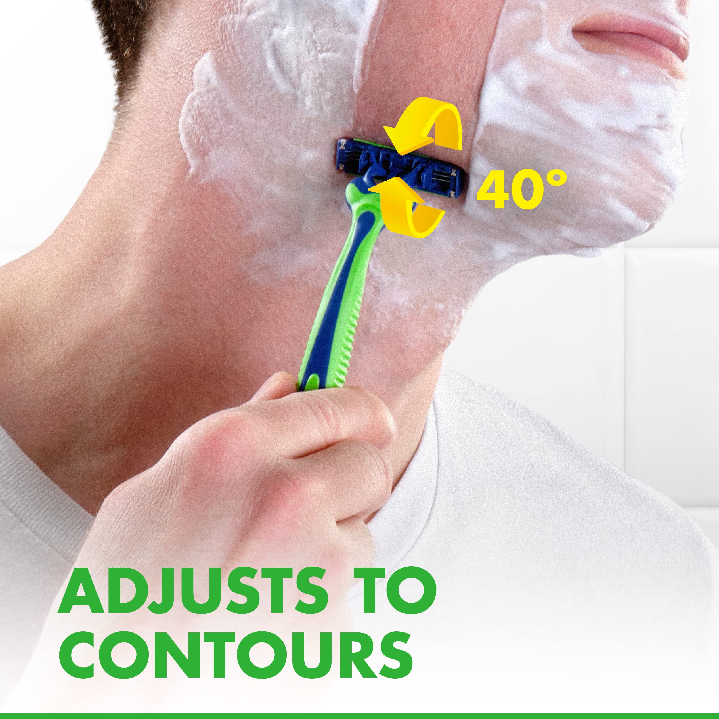 Gillette Sensor3 Sensitive Men’s Disposable Razor, 4 Count detail image 7