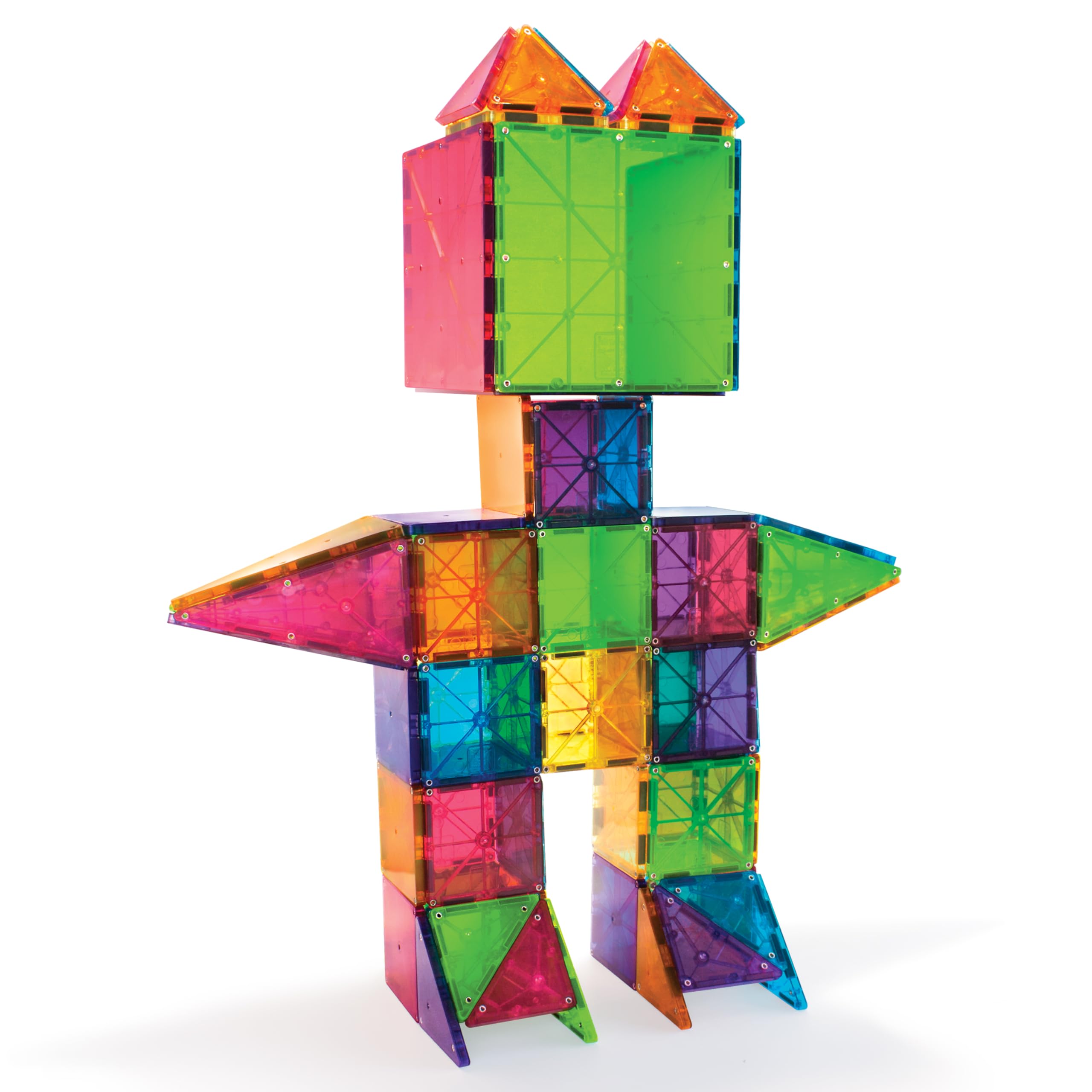 MAGNA-TILES Classic 100-Piece Magnetic Construction Set, The Original Magnetic Building Brand detail image 4