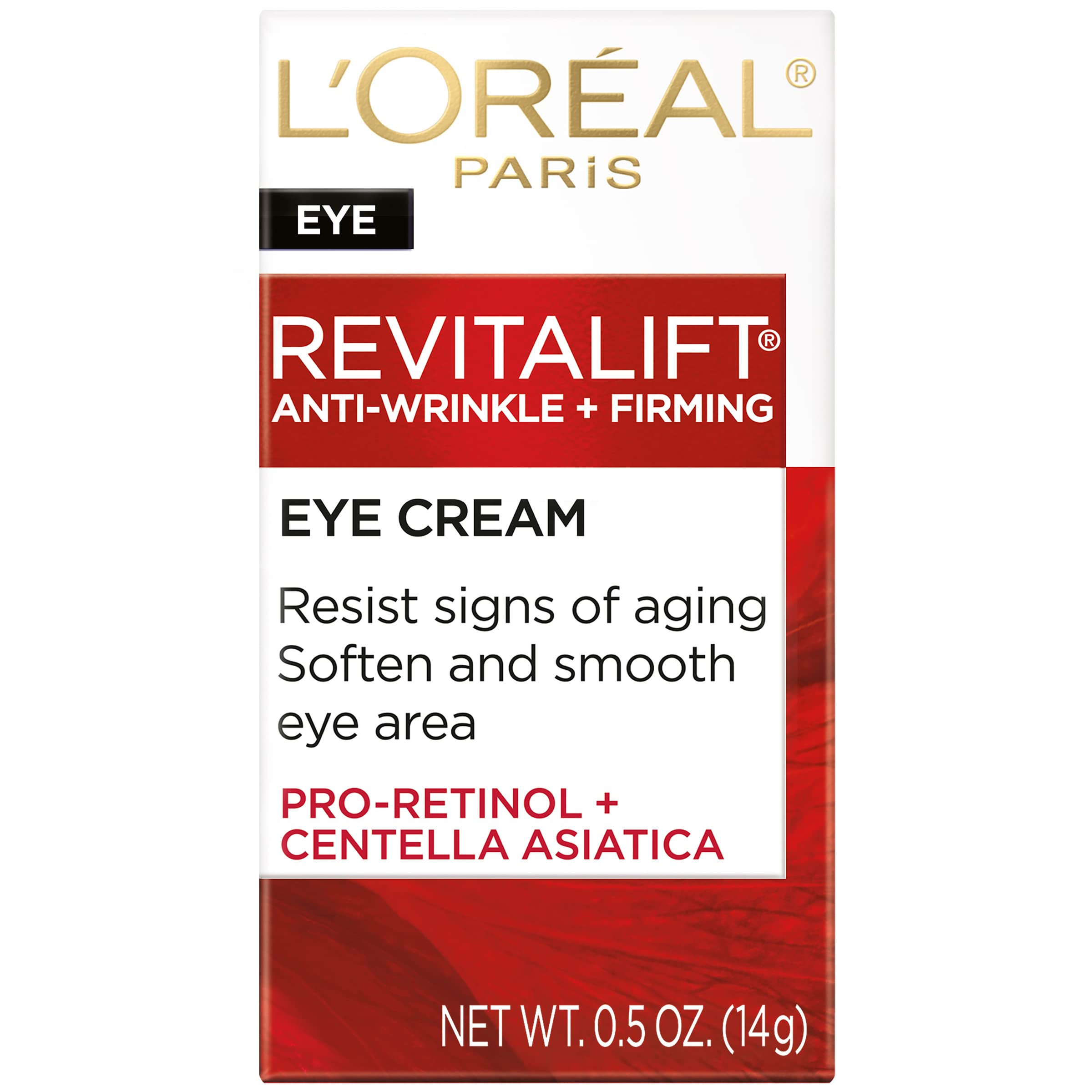 L'Oreal Paris Skincare Revitalift Anti-Wrinkle and Firming Eye Cream with Pro Retinol, Treatment to Reduce Dark Circles, Fragrance Free, 0. 5 oz. detail image 2