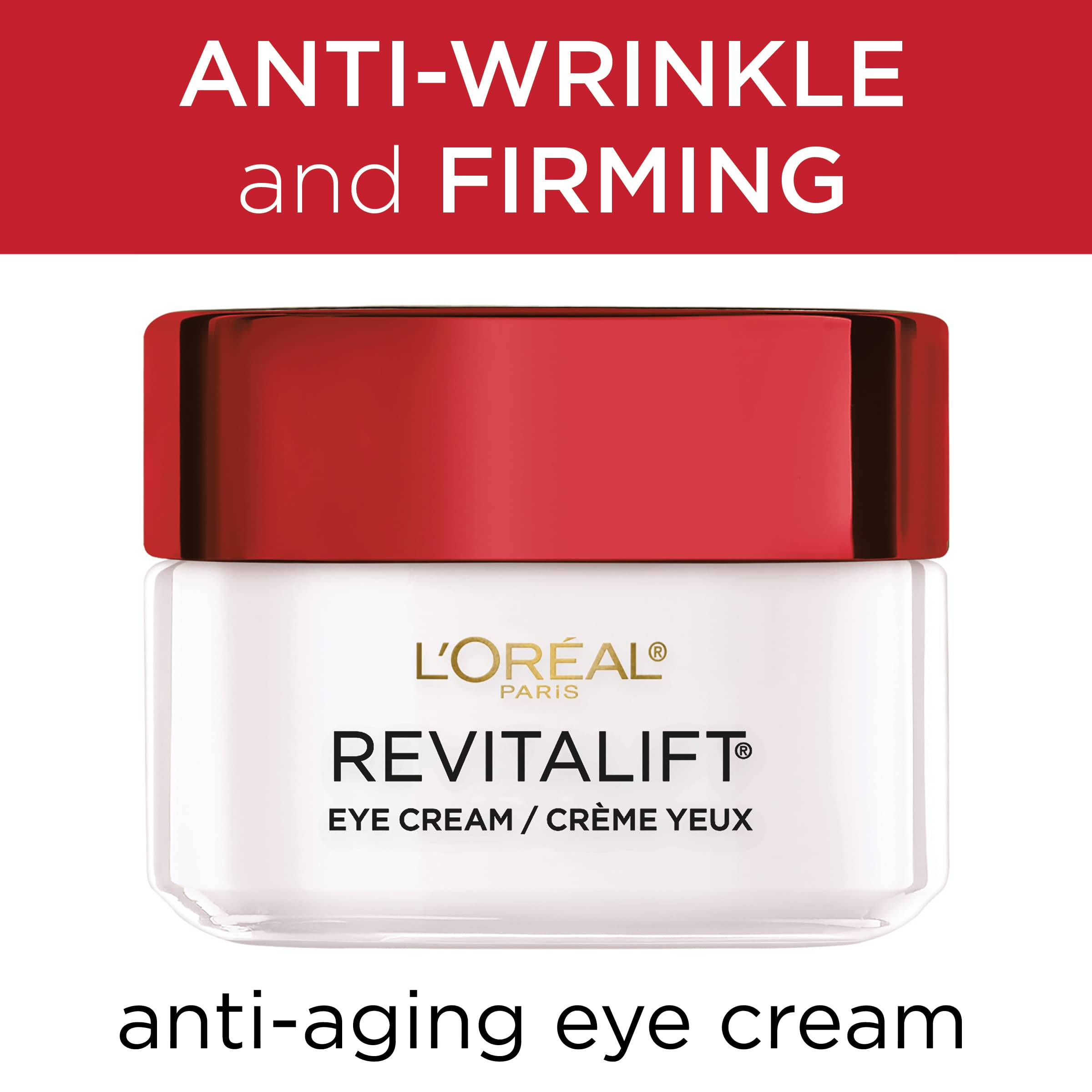 L'Oreal Paris Skincare Revitalift Anti-Wrinkle and Firming Eye Cream with Pro Retinol, Treatment to Reduce Dark Circles, Fragrance Free, 0. 5 oz. detail image 7