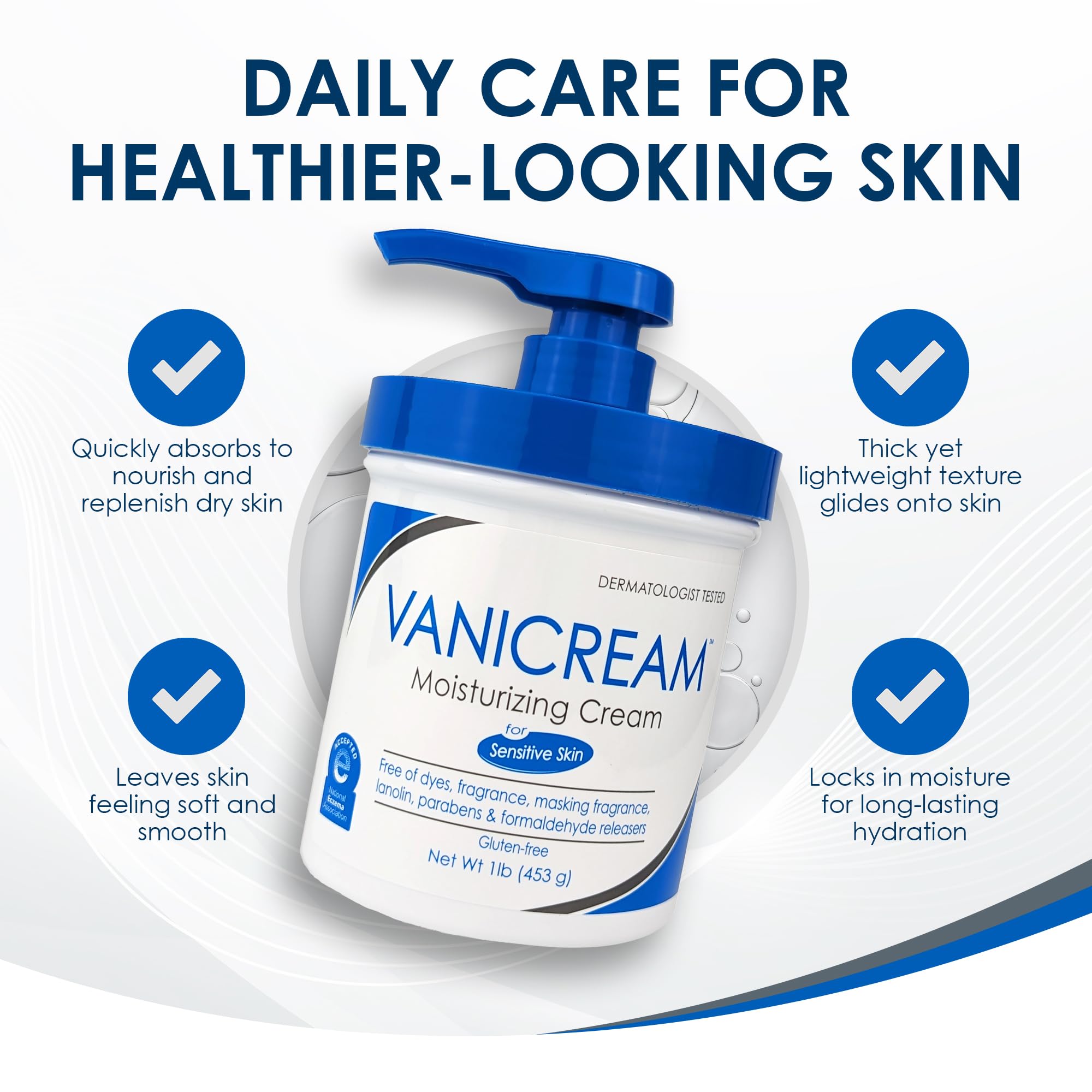 Vanicream Moisturizing Cream with Pump Dispenser, 16 Oz detail image 7
