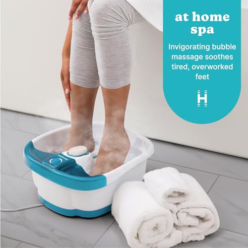 HoMedics Bubble Mate Foot Spa with Toe-Touch Control, Invigorating Bubbles, Raised Massage Nodes, Removable Pumice Stone, Splash Guard detail image 9