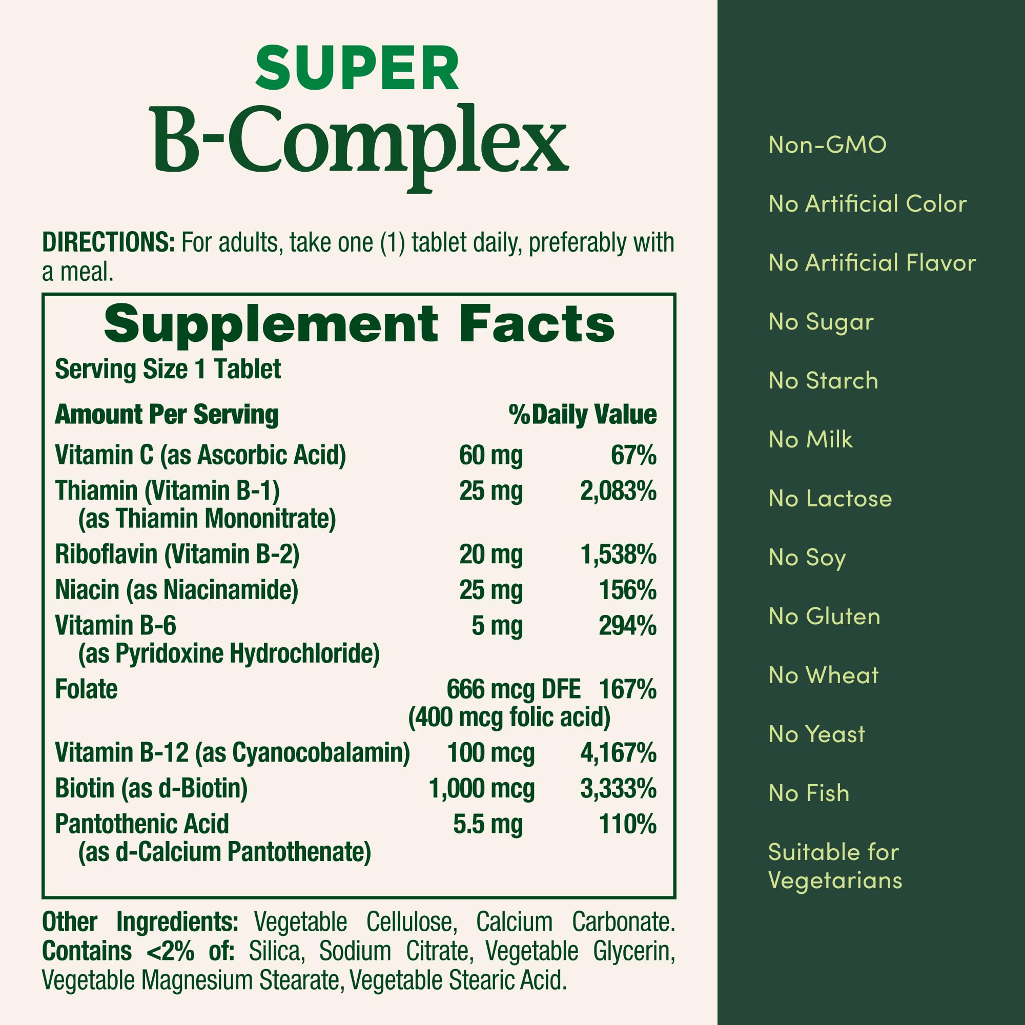 Nature's Bounty Super B Complex Vitamins with Vitamin C & Folic Acid, Vitamins for Immune & Cellular Energy Support, 150 Tablets detail image 5