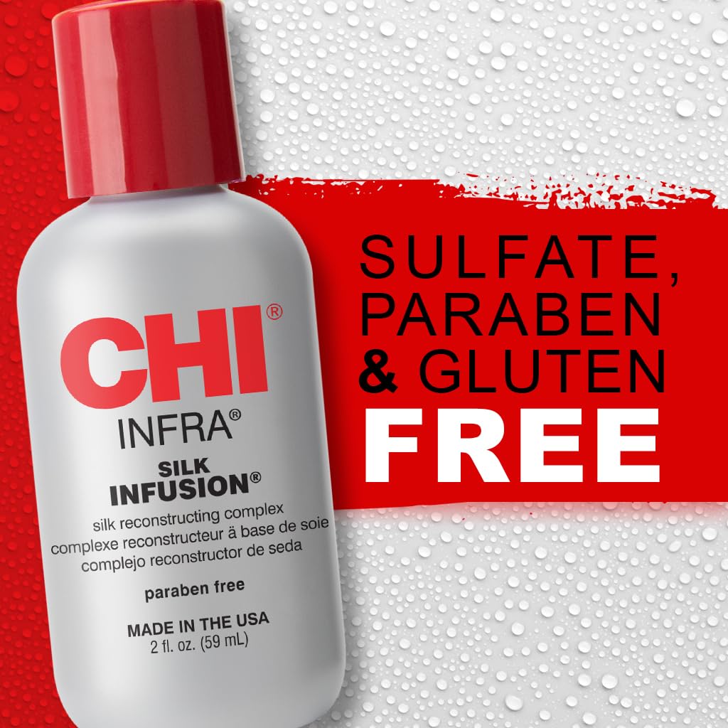 CHI Infra Silk Infusion, Silk Reconstructing Leave-In Hair Treatment, 2 Oz detail image 5