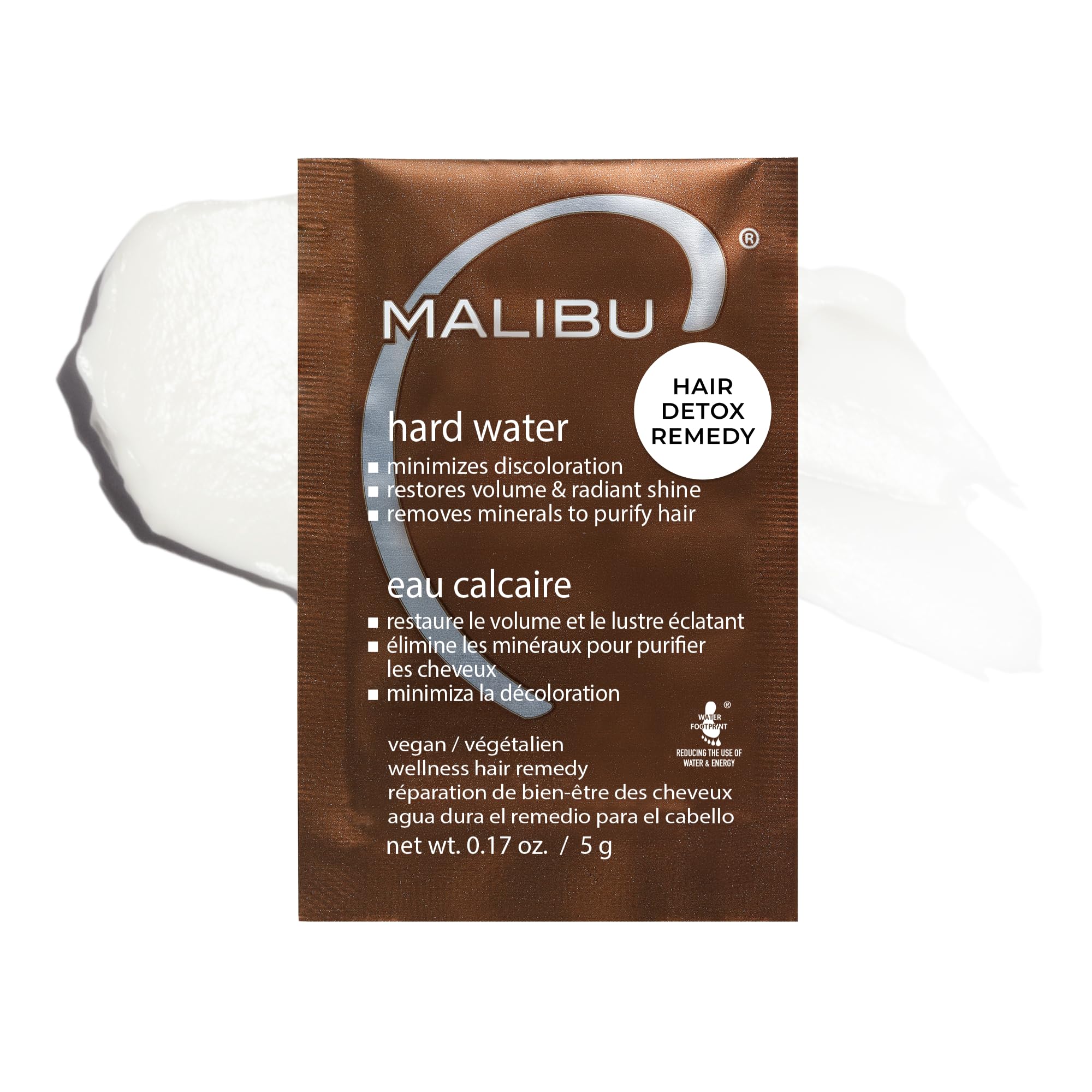 Malibu C Hard Water Wellness Hair Remedy - Removes Hard Water Deposits & Impurities + Restores Volume and Radiant Shine with Vitamin C Complex (1 Packet) detail image 1
