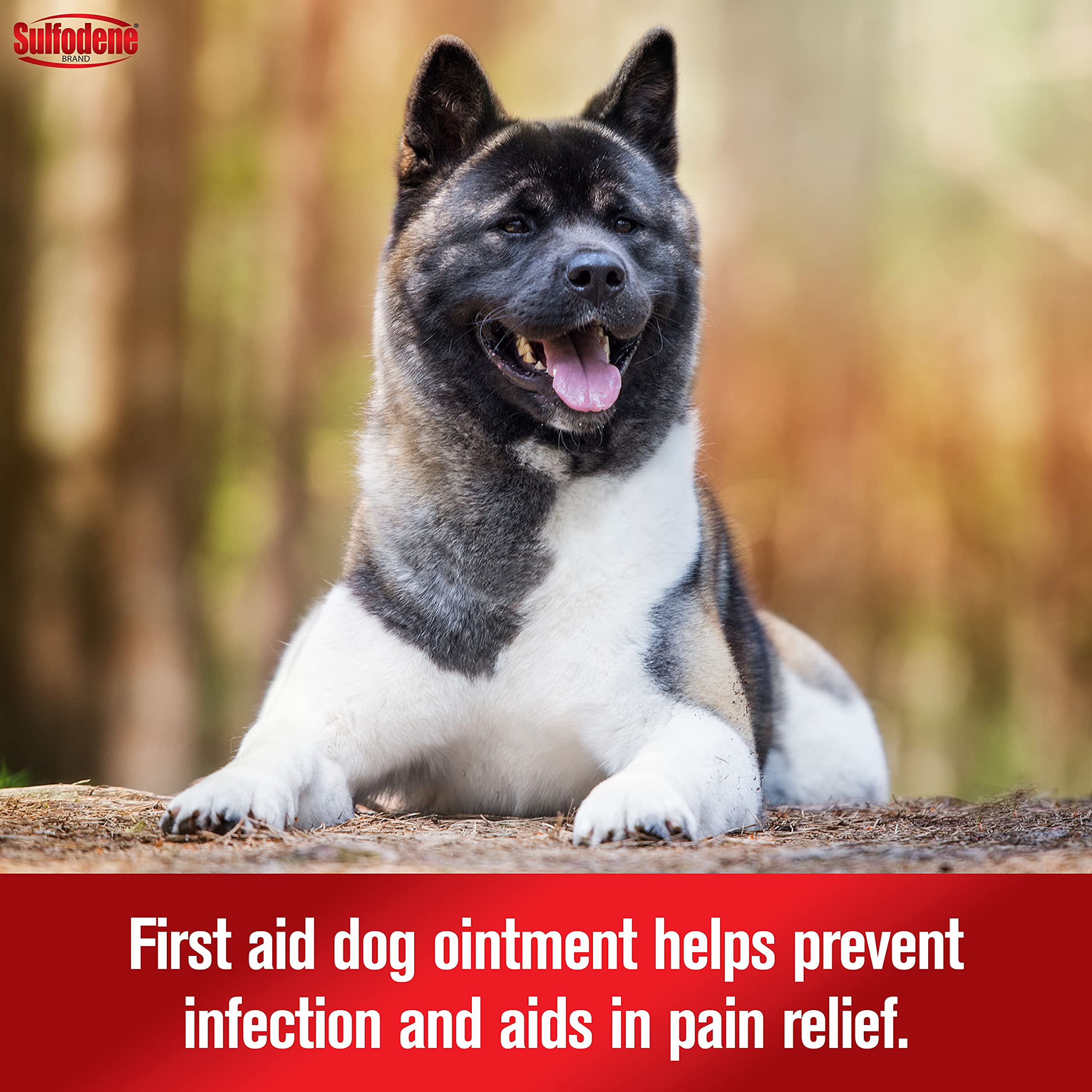 Ungüento Sulfodene 3 Vías para Heridas de Perros, Alivio del Dolor y Prevención de Infecciones para Cortes, Rozaduras y Mordeduras, 2 oz detail image 3